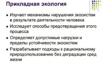 Что изучает прикладная экология