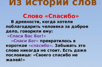 Откуда появилось слово спасибо