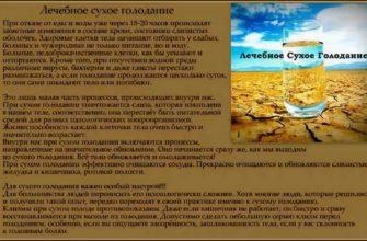 Сухое голодание что это